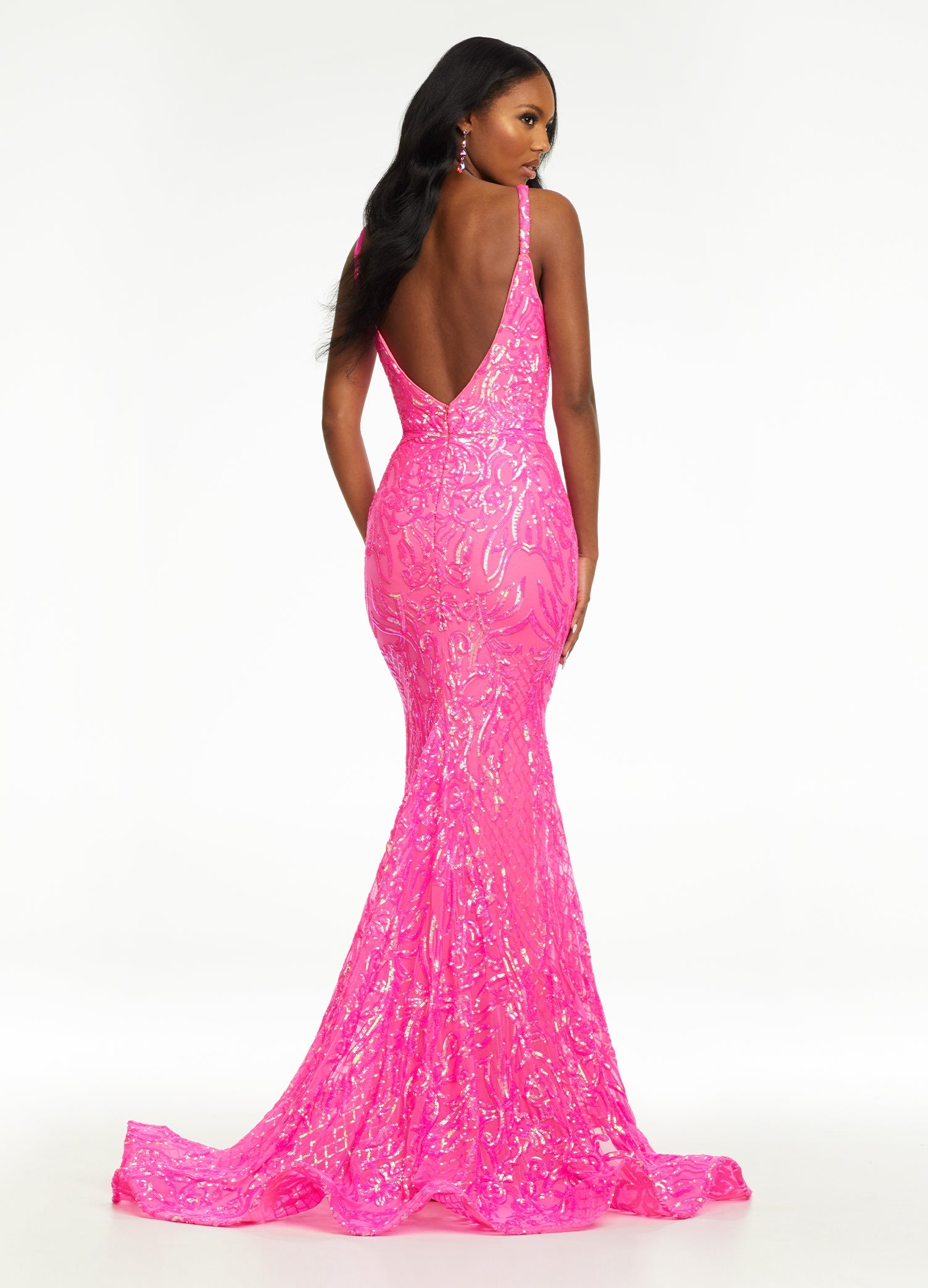 hot pink sparkly dress